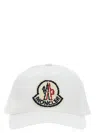 Moncler Men Baseball Cap With Logo In White