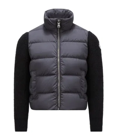 Moncler Logo-patch Cardigan In Black