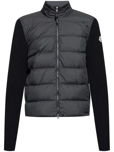 MONCLER LOGO-PATCH CARDIGAN