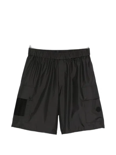 Moncler Logo-patch Cargo Shorts In Blue