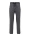 Moncler Joggers In Nylon And Cashmere Trousers Grey In Gray