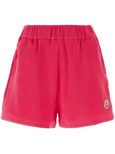Moncler Sweatshorts In Terry Cloth In Pink