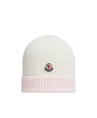 Moncler Logo-patch Cotton Beanie In White
