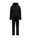 Moncler Logo-patch Cotton-blend Tracksuit Set In Black