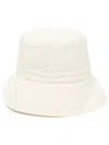 Moncler Logo-patch Cotton Bucket Hat In Neutrals