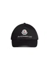 Moncler Logo Patch Baseball Cap In Black