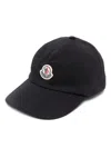 Moncler Logo-patch Cotton Cap In Blue