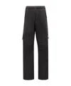 Moncler Logo-patch Cotton Cargo Trousers In Black