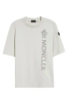 Moncler Logo Patch Cotton Graphic T-shirt In Etherea