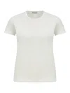 Moncler Logo Patch Cotton Jersey T-shirt In Nude & Neutrals