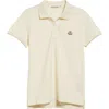 Moncler Short-sleeved Polo Shirt In Neutral