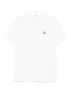 Moncler Double Logo Patch Cotton T-shirt In White
