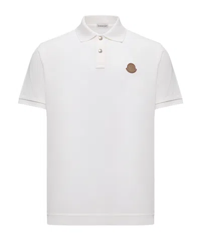MONCLER LOGO PATCH COTTON PIQUET POLO SHIRT