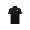 Moncler Black Polo In Blue