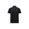 Moncler Logo Patch Cotton Piquet Polo Shirt In Blue