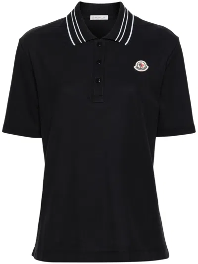 MONCLER LOGO-PATCH COTTON POLO SHIRT