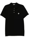 Moncler Black Polo In Black