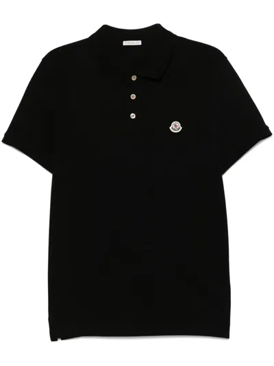 MONCLER LOGO-PATCH COTTON POLO SHIRT