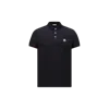 Moncler Short Sleeves Polo In Black