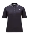 Moncler Logo-patch Cotton Polo Shirt In Blue