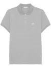 Moncler Logo-patch Polo Shirt In Grau