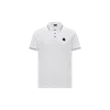 Moncler Men's Logo Cotton Polo Shirt In White