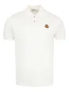 Moncler Logo-patch Cotton Polo Shirt In White