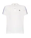 Moncler Men's Logo Cotton Polo Shirt In White