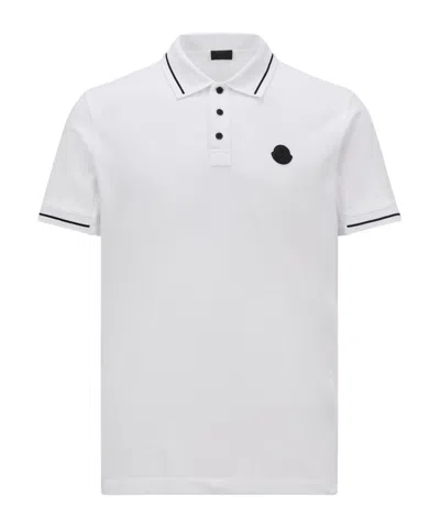 MONCLER MONCLER LOGO PATCH SHORT-SLEEVED POLO SHIRT