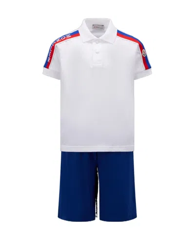 Moncler Logo-patch Cotton Short Sets In White