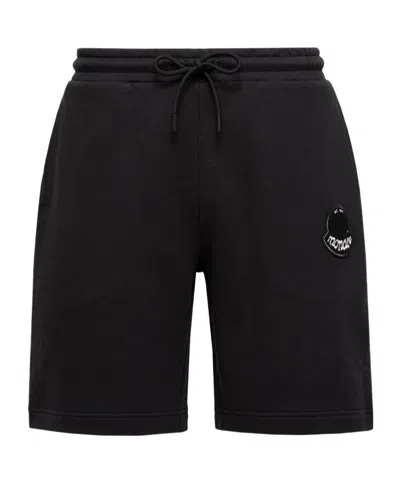 Moncler Logo Patch Cotton Shorts