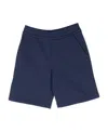 Moncler Logo-patch Cotton Shorts In Blue