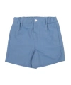 Moncler Logo-patch Cotton Shorts In Blue
