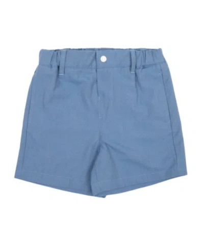 Moncler Logo-patch Cotton Shorts In Blue