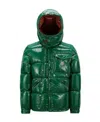 Moncler Karakorum Brand-embroidered Padded Regular-fit Shell-down Jacket In Green
