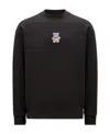 Moncler Logo-patch Cotton Sweatshirt In Black