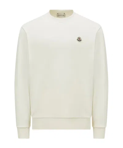 Moncler Logo Patch Cotton Sweatshirt In Purple
