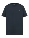 Moncler Logo-patch Cotton T-shirt In Blue