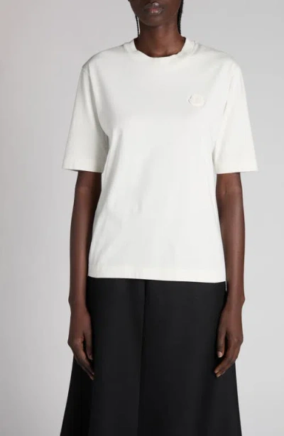 Moncler Logo Patch Cotton T-shirt In White