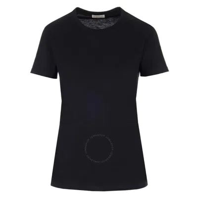 Moncler Logo Patch Cotton T-shirt In Black