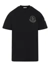Moncler Logo Embroidered Crew Neck T-shirt Patch In Black