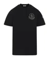 Moncler Logo Embroidered Crew Neck T-shirt Patch In Black