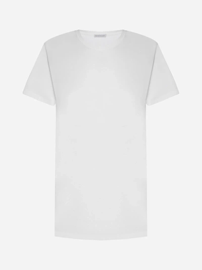 Moncler Logo-patch Cotton T-shirt In White