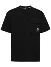 Moncler Logo-patch Cotton T-shirt In Black