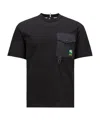 Moncler Logo-patch Cotton T-shirt In Black