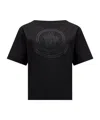 Moncler Embroidered Logo T-shirt In Black