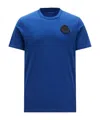 Moncler Logo-patch Cotton T-shirt In Blue
