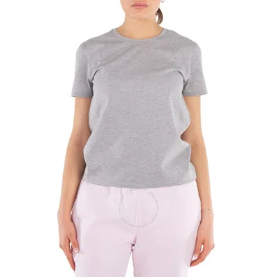 Moncler Logo Patch Cotton T-shirt In Grey