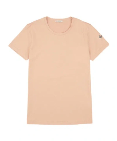 Moncler Logo Patch T-shirt Pink