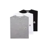 Moncler Logo Patch Cotton T-shirt (pack Of Three) Multicolor In Multicolour